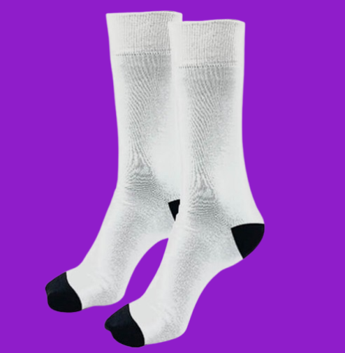 Personalized White & Black Socks -40cm